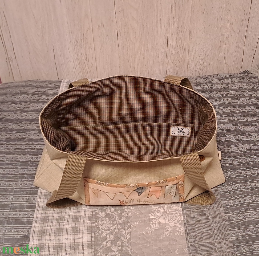 Pasztell hangulat :) szatyor, ökotáska, válltáska - táska & tok - bevásárlás & shopper táska - shopper, textiltáska, szatyor - Meska.hu
