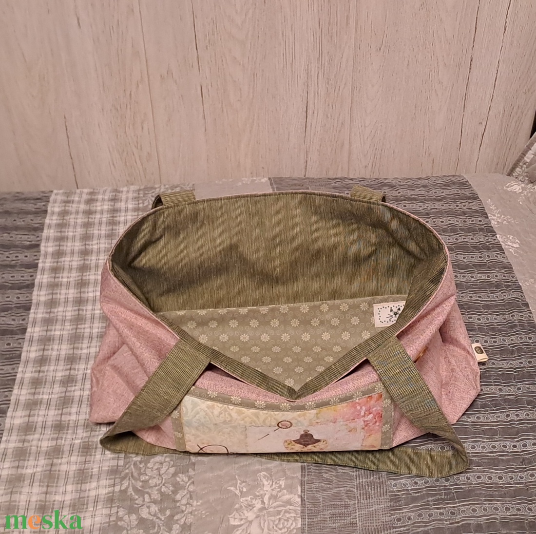 Romantikus stílus :) szatyor, ökotáska, válltáska - táska & tok - bevásárlás & shopper táska - shopper, textiltáska, szatyor - Meska.hu