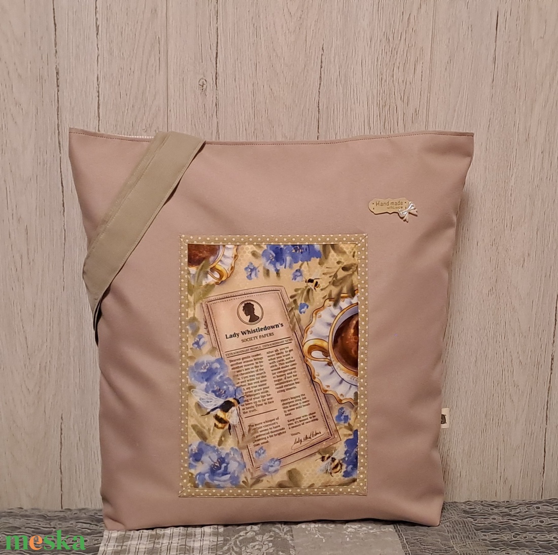 Romantikus hangulat :) szatyor, ökotáska, válltáska - táska & tok - bevásárlás & shopper táska - shopper, textiltáska, szatyor - Meska.hu
