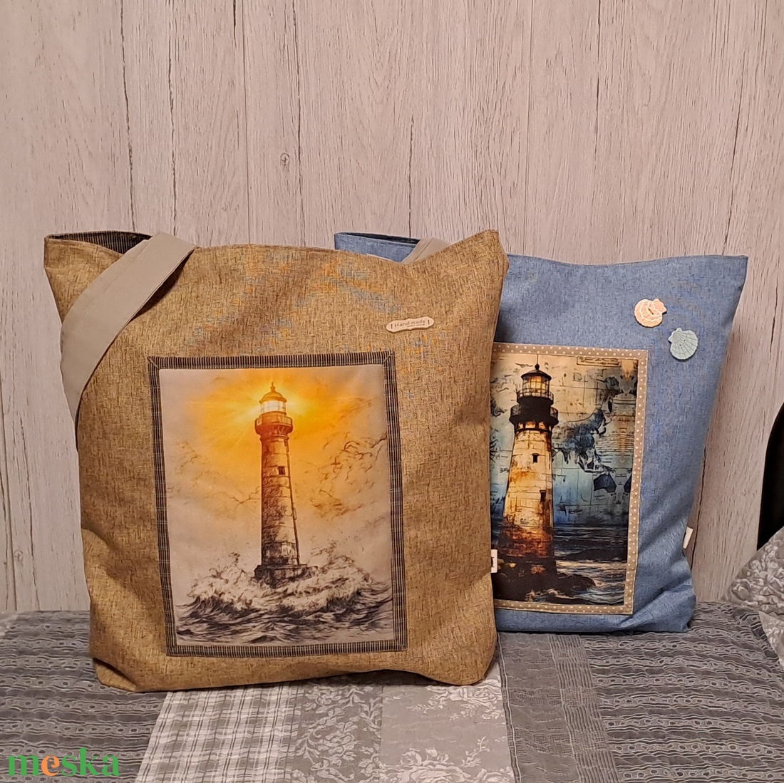 Világítótorony :) szatyor, ökotáska, válltáska - táska & tok - bevásárlás & shopper táska - shopper, textiltáska, szatyor - Meska.hu