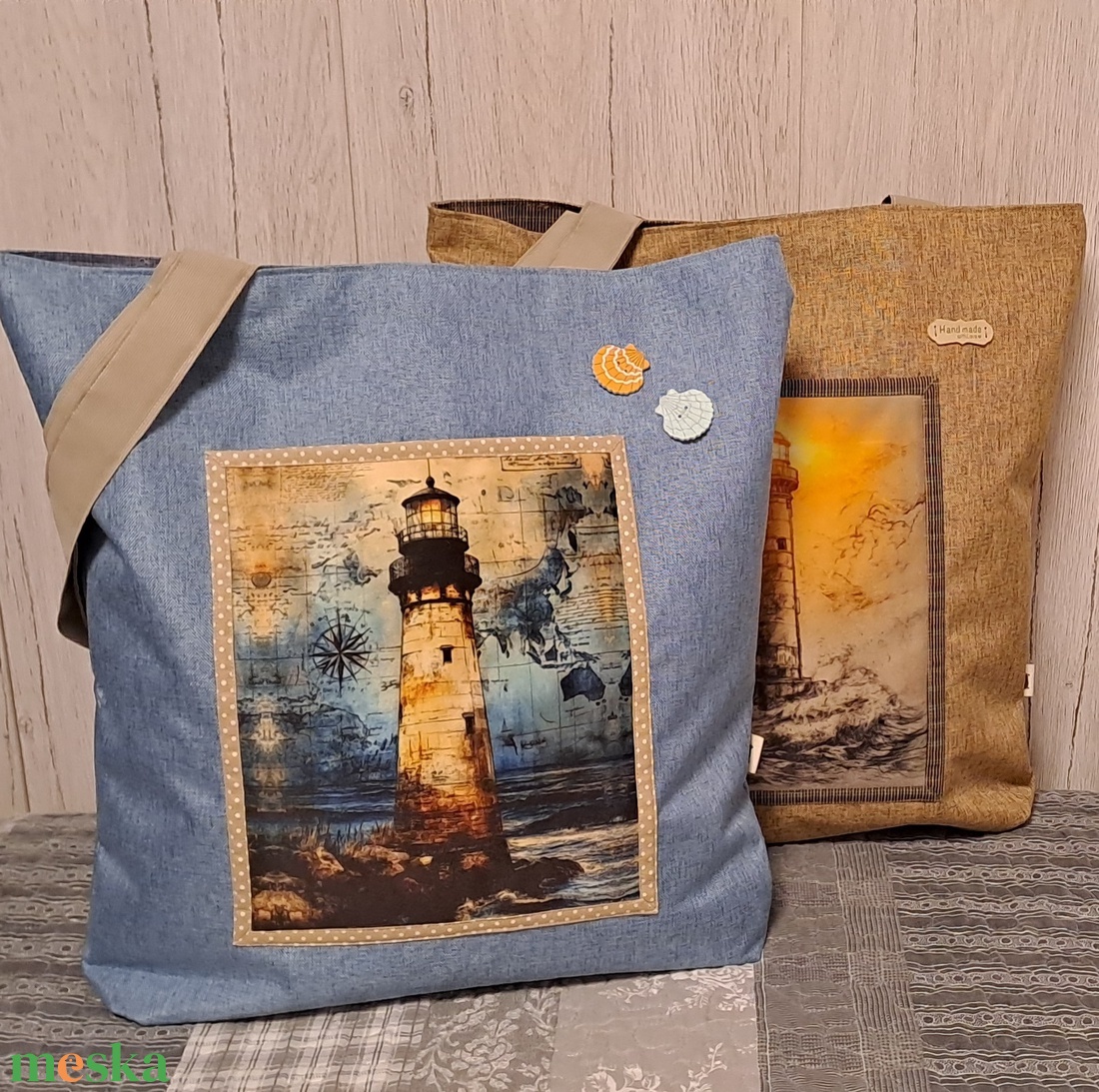Világítótorony :) szatyor, ökotáska, válltáska - táska & tok - bevásárlás & shopper táska - shopper, textiltáska, szatyor - Meska.hu