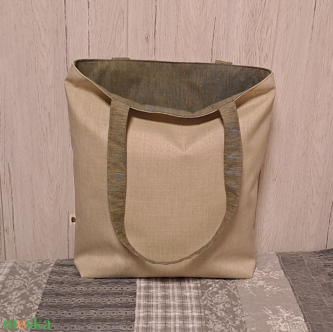 Túrázós hangulatban :) szatyor, ökotáska, válltáska - táska & tok - bevásárlás & shopper táska - shopper, textiltáska, szatyor - Meska.hu
