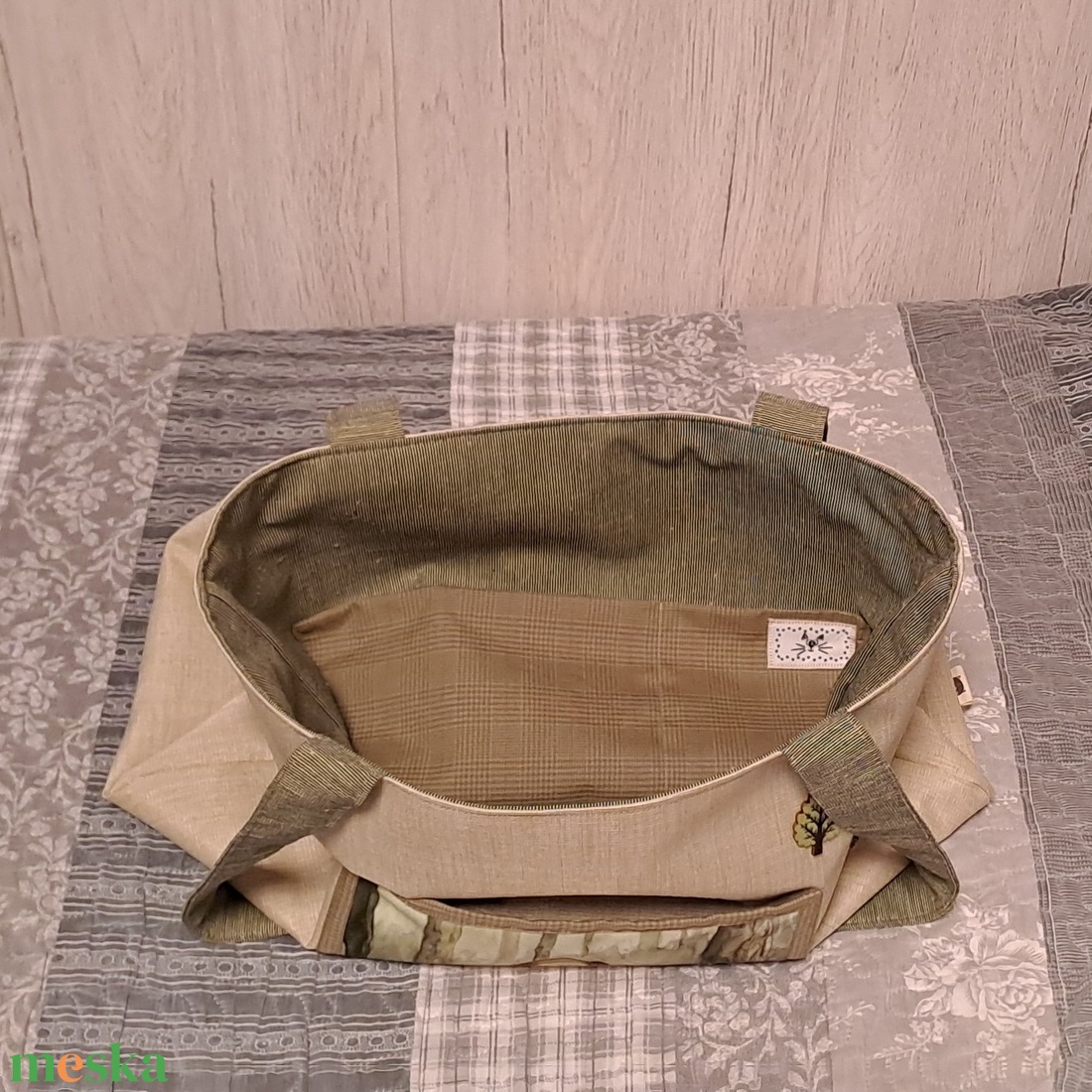 Túrázós hangulatban :) szatyor, ökotáska, válltáska - táska & tok - bevásárlás & shopper táska - shopper, textiltáska, szatyor - Meska.hu