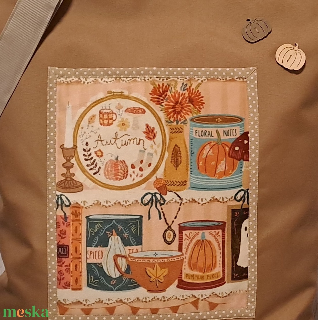 Őszre hangolva :) szatyor, ökotáska, válltáska - táska & tok - bevásárlás & shopper táska - shopper, textiltáska, szatyor - Meska.hu