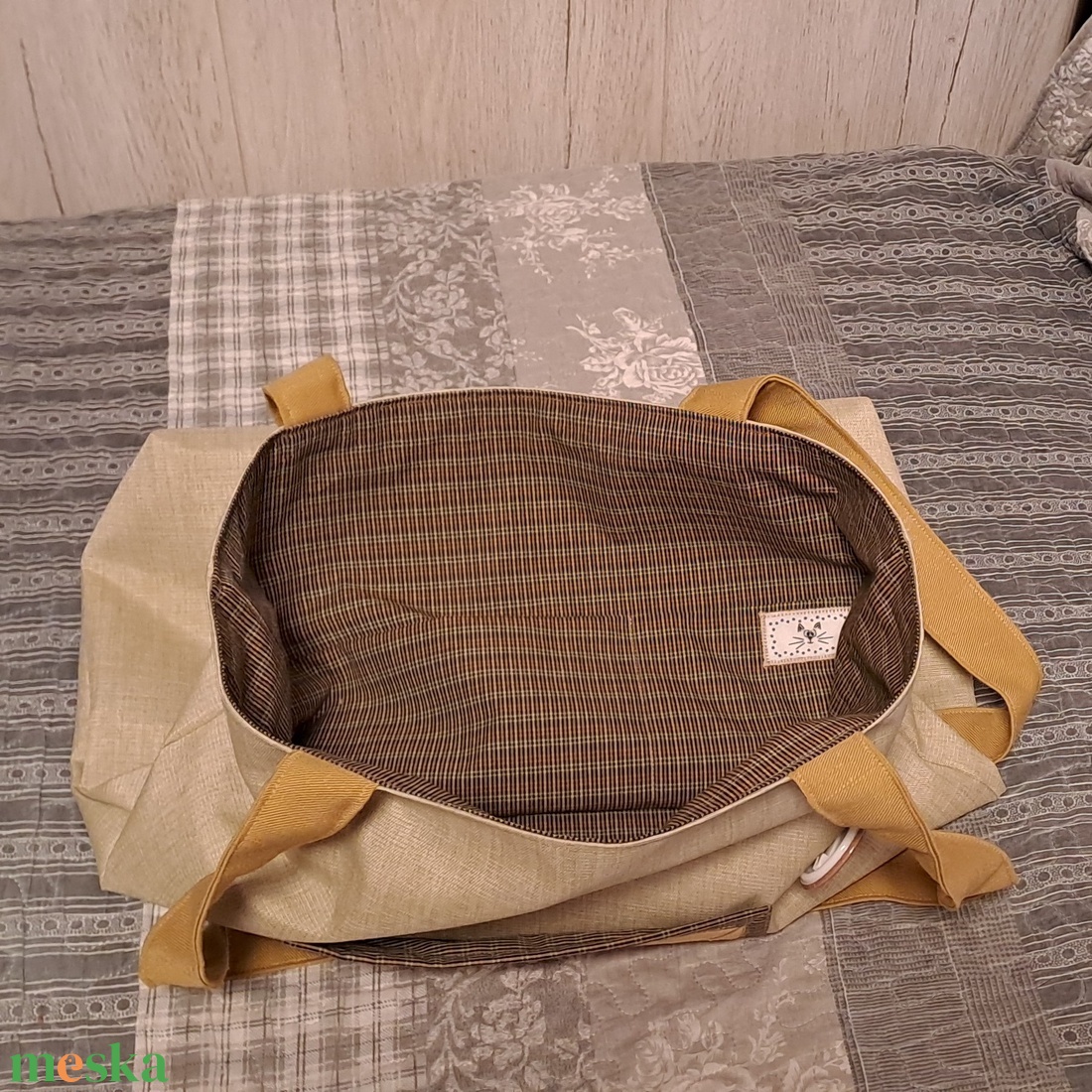 Dobozlakó :) szatyor, ökotáska, válltáska - táska & tok - bevásárlás & shopper táska - shopper, textiltáska, szatyor - Meska.hu
