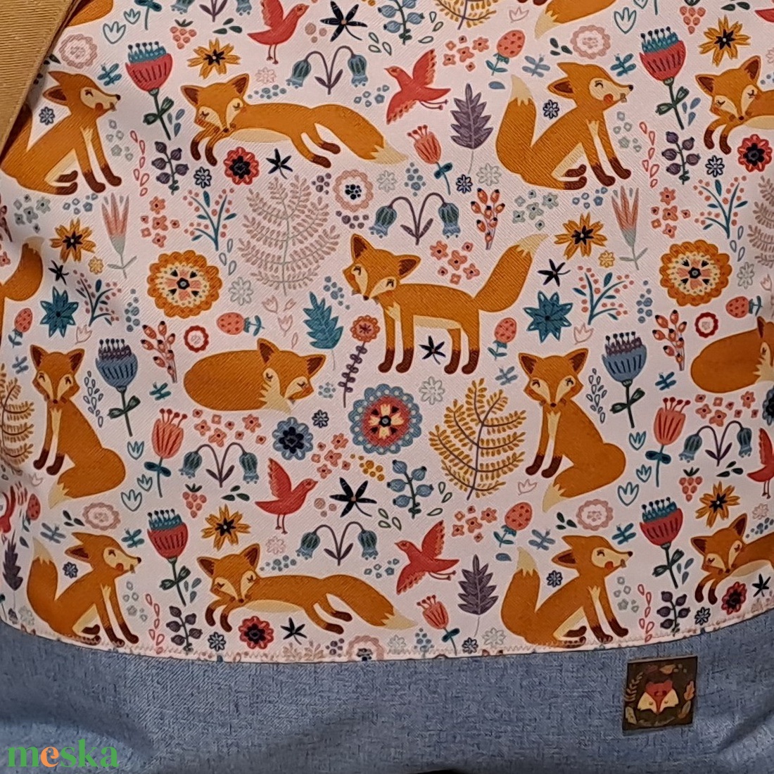 Rókák mindenhol :) szatyor, ökotáska, válltáska - táska & tok - bevásárlás & shopper táska - shopper, textiltáska, szatyor - Meska.hu