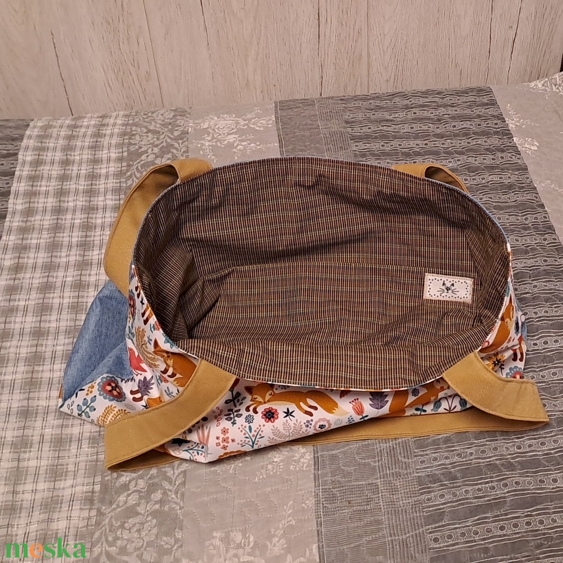 Rókák mindenhol :) szatyor, ökotáska, válltáska - táska & tok - bevásárlás & shopper táska - shopper, textiltáska, szatyor - Meska.hu