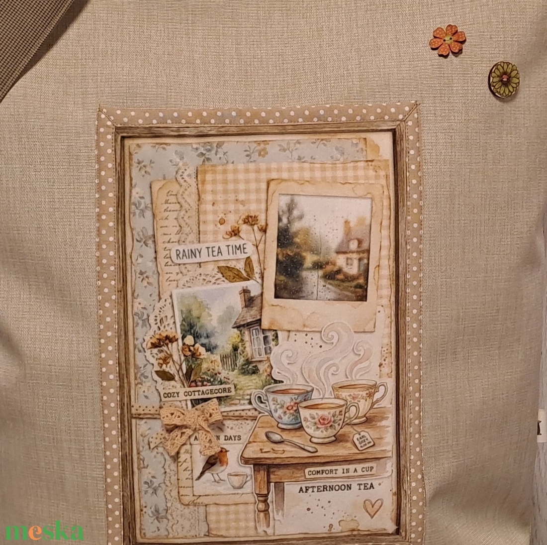 Pasztell romantika :) szatyor, ökotáska, válltáska - táska & tok - bevásárlás & shopper táska - shopper, textiltáska, szatyor - Meska.hu