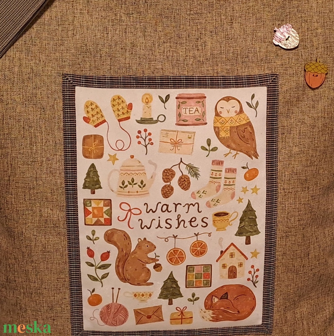 Őszi apróságok :) szatyor, ökotáska, válltáska - táska & tok - bevásárlás & shopper táska - shopper, textiltáska, szatyor - Meska.hu