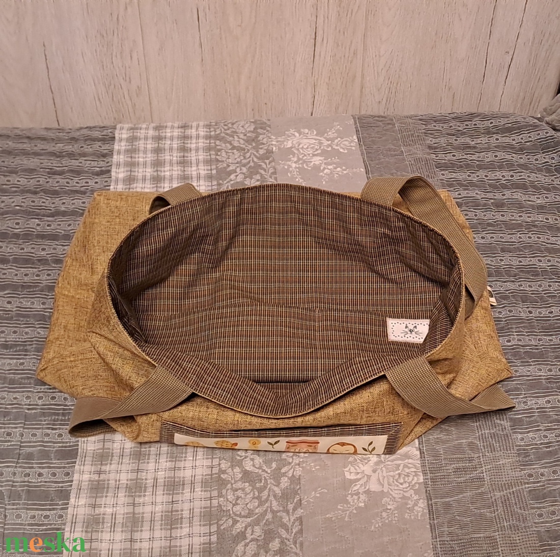 Őszi apróságok :) szatyor, ökotáska, válltáska - táska & tok - bevásárlás & shopper táska - shopper, textiltáska, szatyor - Meska.hu