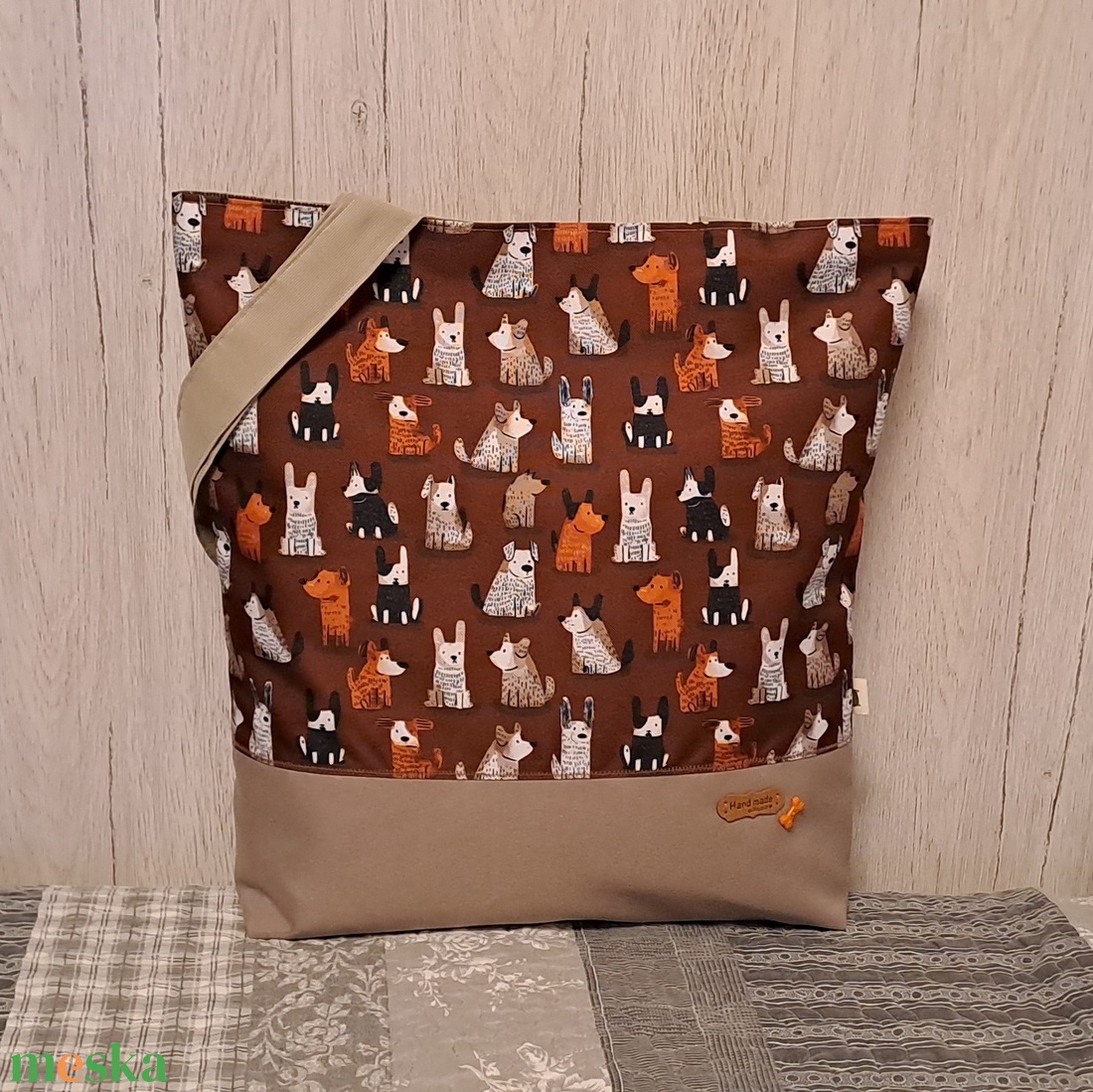 Mókás kutyák :) szatyor, ökotáska, válltáska - táska & tok - bevásárlás & shopper táska - shopper, textiltáska, szatyor - Meska.hu