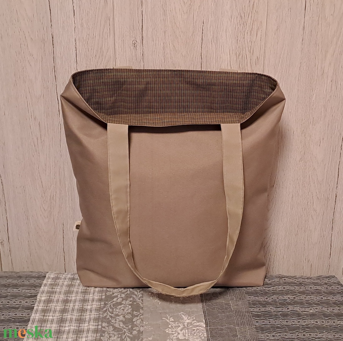 Fekete cicával :) szatyor, ökotáska, válltáska - táska & tok - bevásárlás & shopper táska - shopper, textiltáska, szatyor - Meska.hu