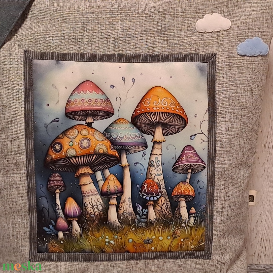 Gombák :) szatyor, ökotáska, válltáska - táska & tok - bevásárlás & shopper táska - shopper, textiltáska, szatyor - Meska.hu
