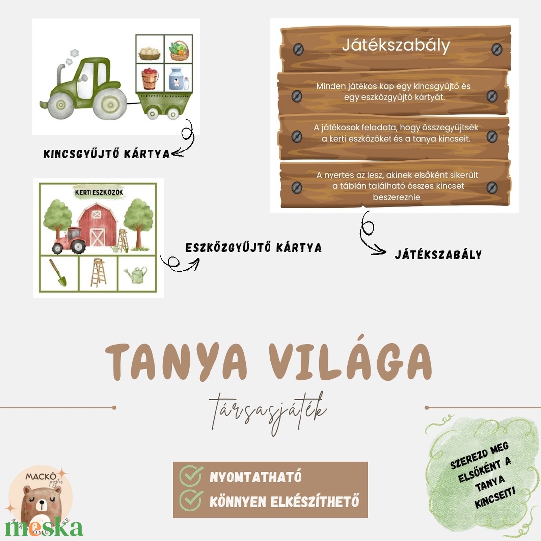 Tanya Világa társasjáték - játék & sport - készségfejlesztő és logikai játék - oktató játékok - Meska.hu Tanya Világa társasjáték - játék & sport - készségfejlesztő és logikai játék - oktató játékok - Meska.hu