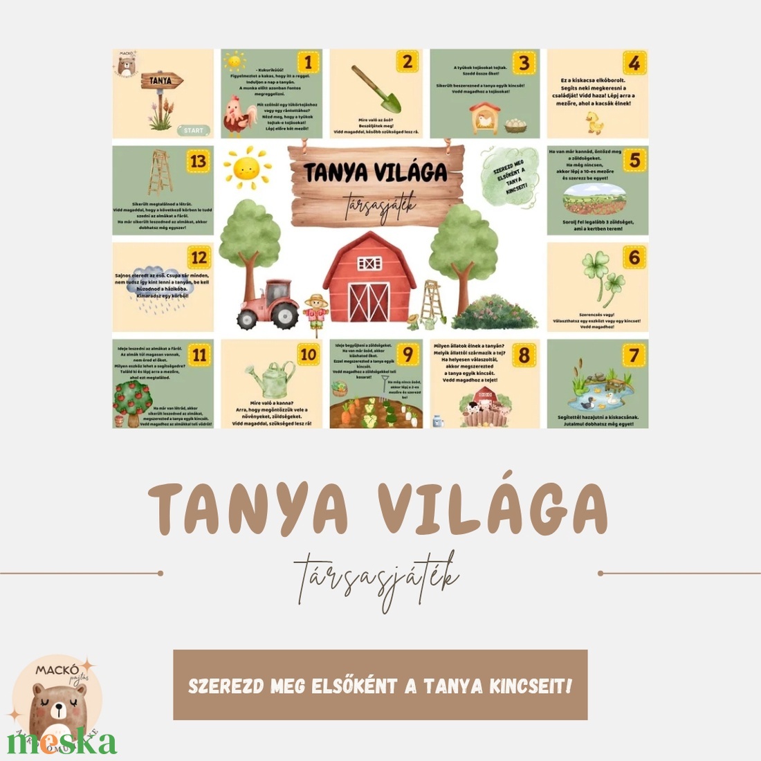 Tanya Világa társasjáték - játék & sport - készségfejlesztő és logikai játék - oktató játékok - Meska.hu Tanya Világa társasjáték - játék & sport - készségfejlesztő és logikai játék - oktató játékok - Meska.hu