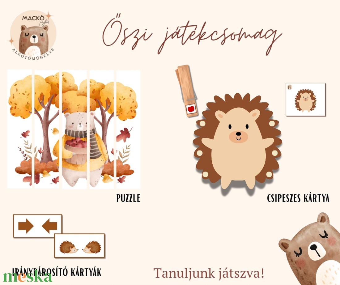 Őszi játékcsomag - játék & sport - készségfejlesztő és logikai játék - oktató játékok - Meska.hu Őszi játékcsomag - játék & sport - készségfejlesztő és logikai játék - oktató játékok - Meska.hu