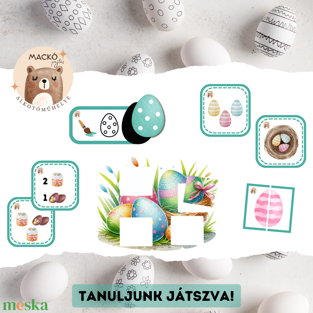 Húsvéti játékcsomag - játék & sport - készségfejlesztő és logikai játék - oktató játékok - Meska.hu
