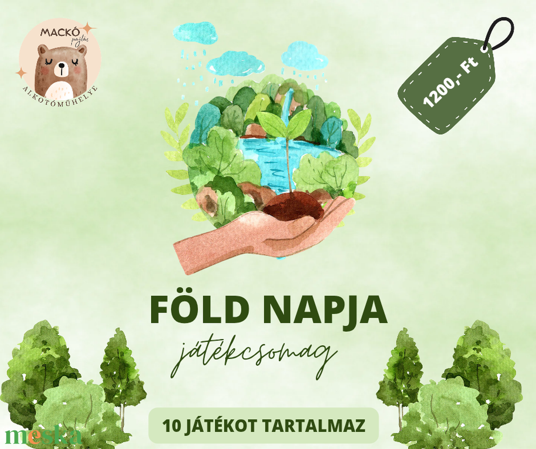 Föld napja játékcsomag - játék & sport - készségfejlesztő és logikai játék - oktató játékok - Meska.hu