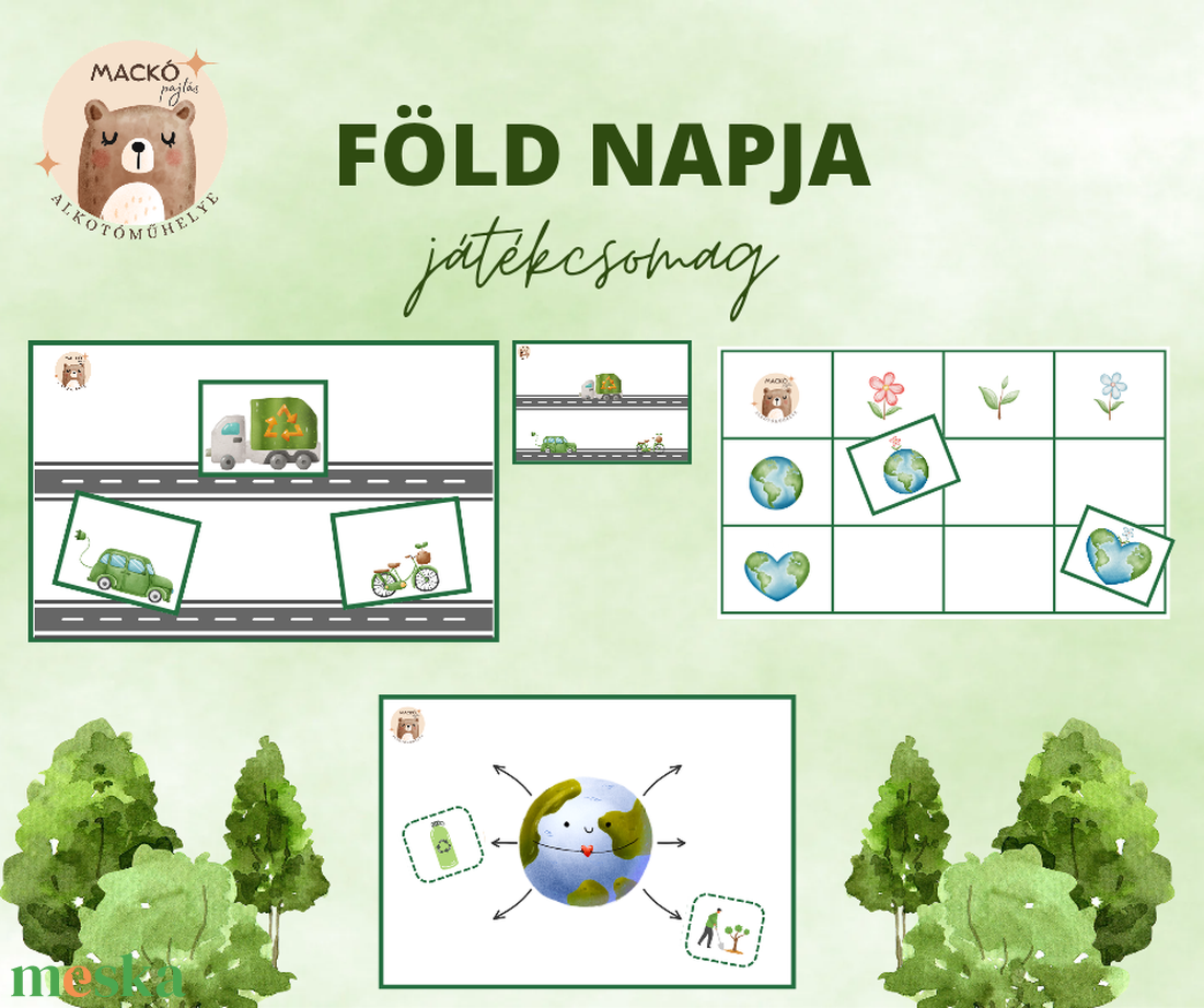 Föld napja játékcsomag - játék & sport - készségfejlesztő és logikai játék - oktató játékok - Meska.hu