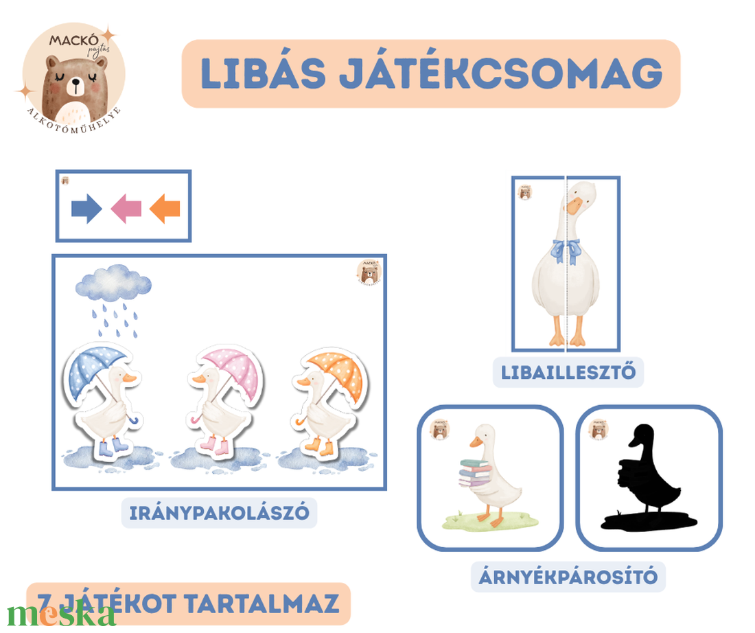 Libás játékcsomag - játék & sport - készségfejlesztő és logikai játék - oktató játékok - Meska.hu