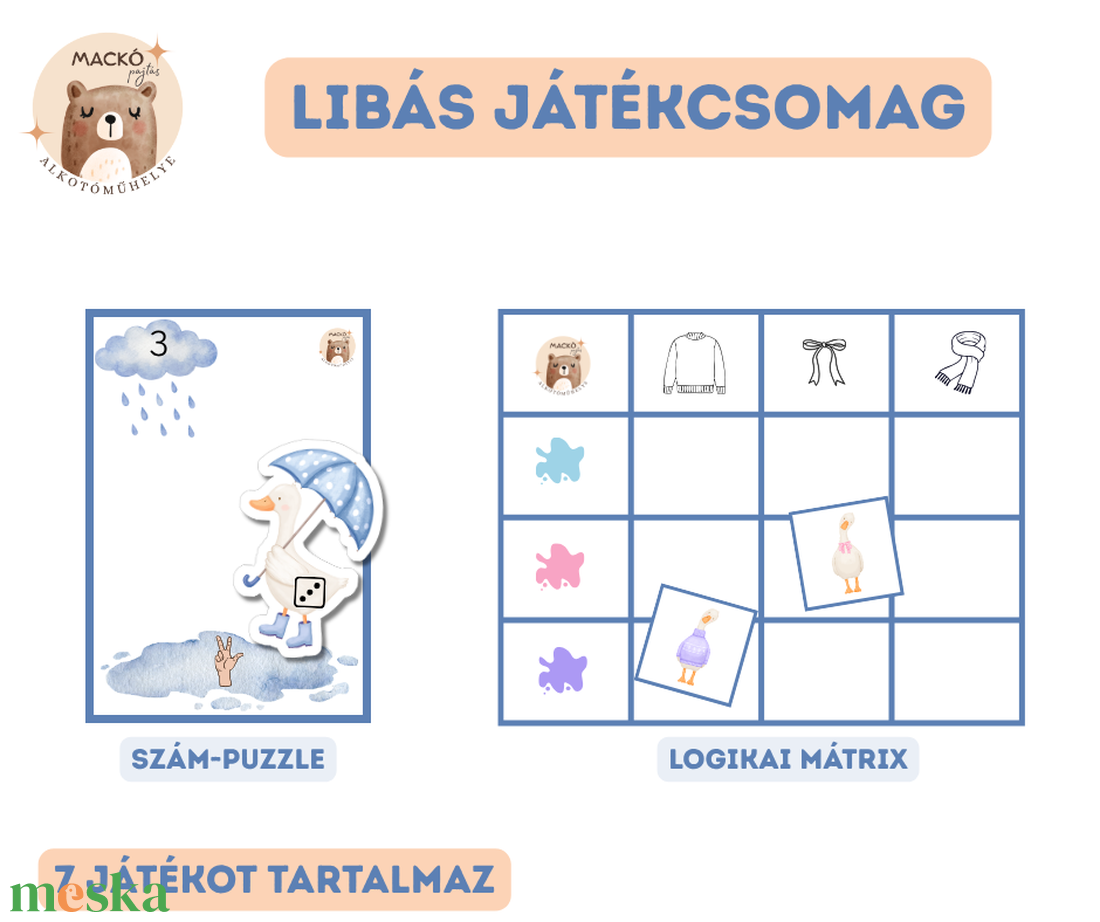 Libás játékcsomag - játék & sport - készségfejlesztő és logikai játék - oktató játékok - Meska.hu