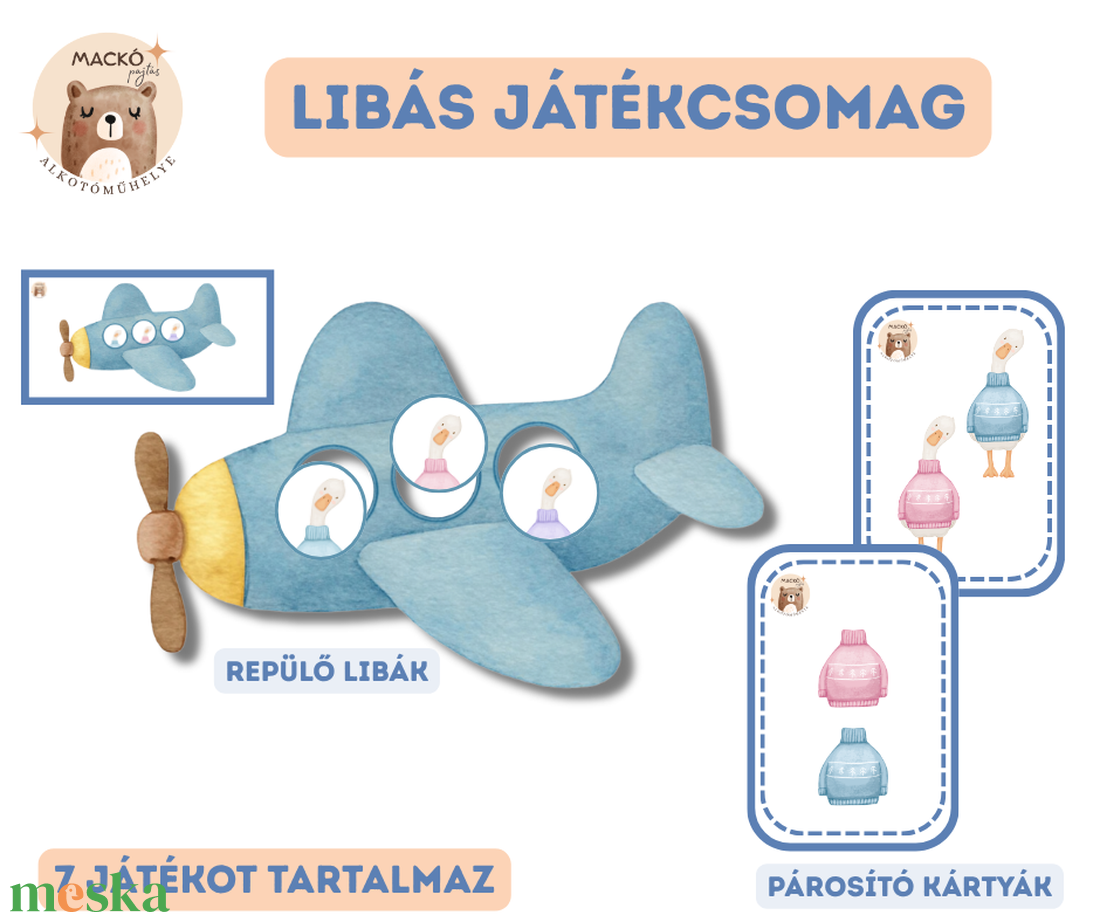Libás játékcsomag - játék & sport - készségfejlesztő és logikai játék - oktató játékok - Meska.hu