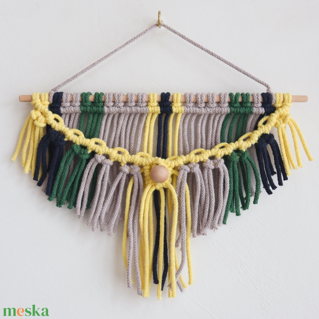 Rio de Yarneilo Mini makrame falidísz - otthon & életmód - dekoráció - fali és függő dekoráció - falra akasztható dekor - Meska.hu