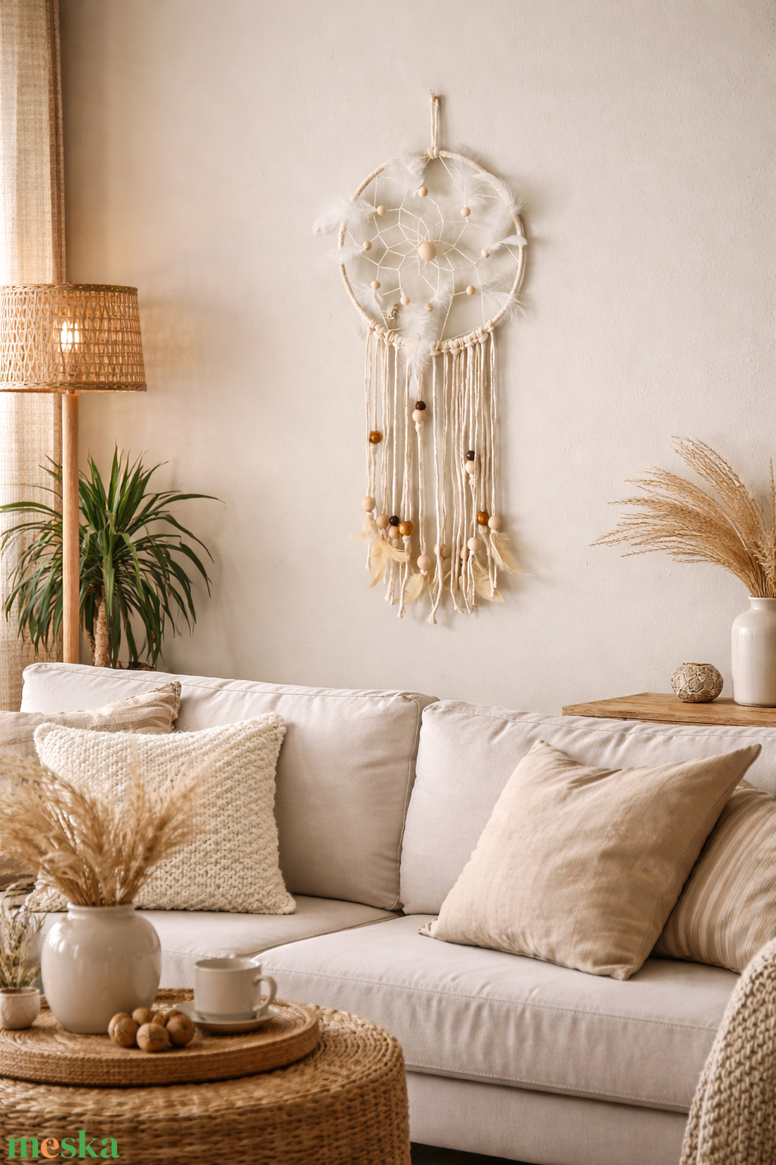 �lomfogó tollakkal  - otthon & életmód - dekoráció - fali és függő dekoráció - álomfogó - Meska.hu