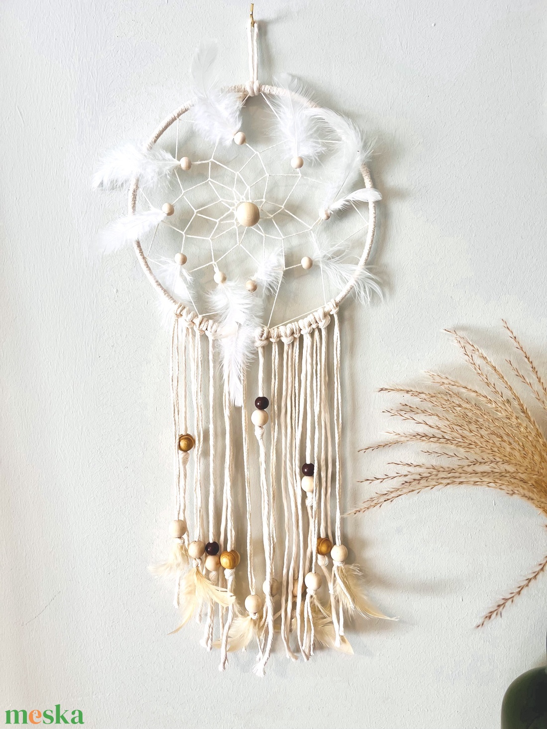 �lomfogó tollakkal  - otthon & életmód - dekoráció - fali és függő dekoráció - álomfogó - Meska.hu