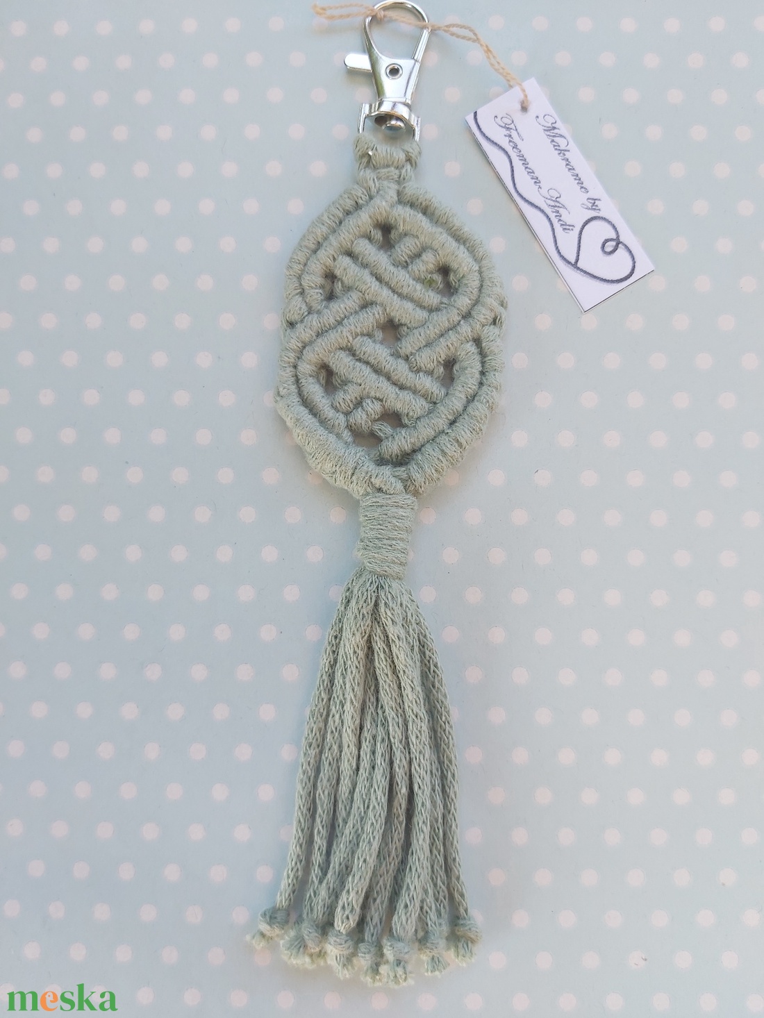 Kelta mintás makramé kulcstartó vagy táskadísz - táska & tok - kulcstartó & táskadísz - táskadísz - Meska.hu