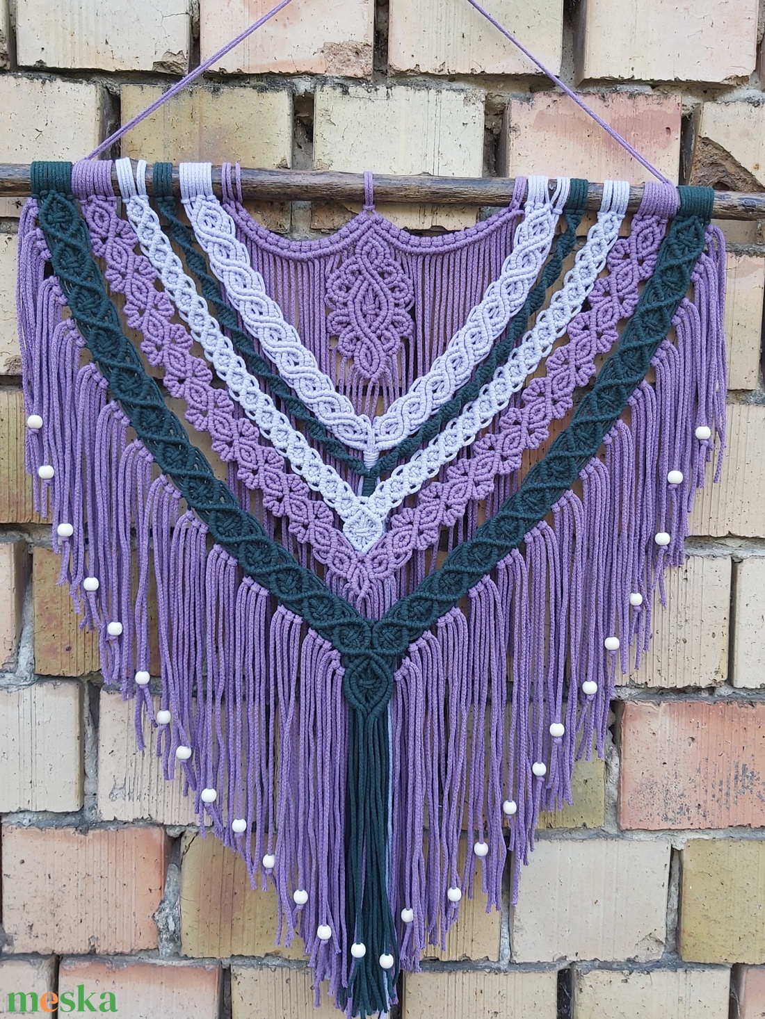 Dávid makramé falidísz - otthon & életmód - dekoráció - fali és függő dekoráció - falra akasztható dekor - Meska.hu