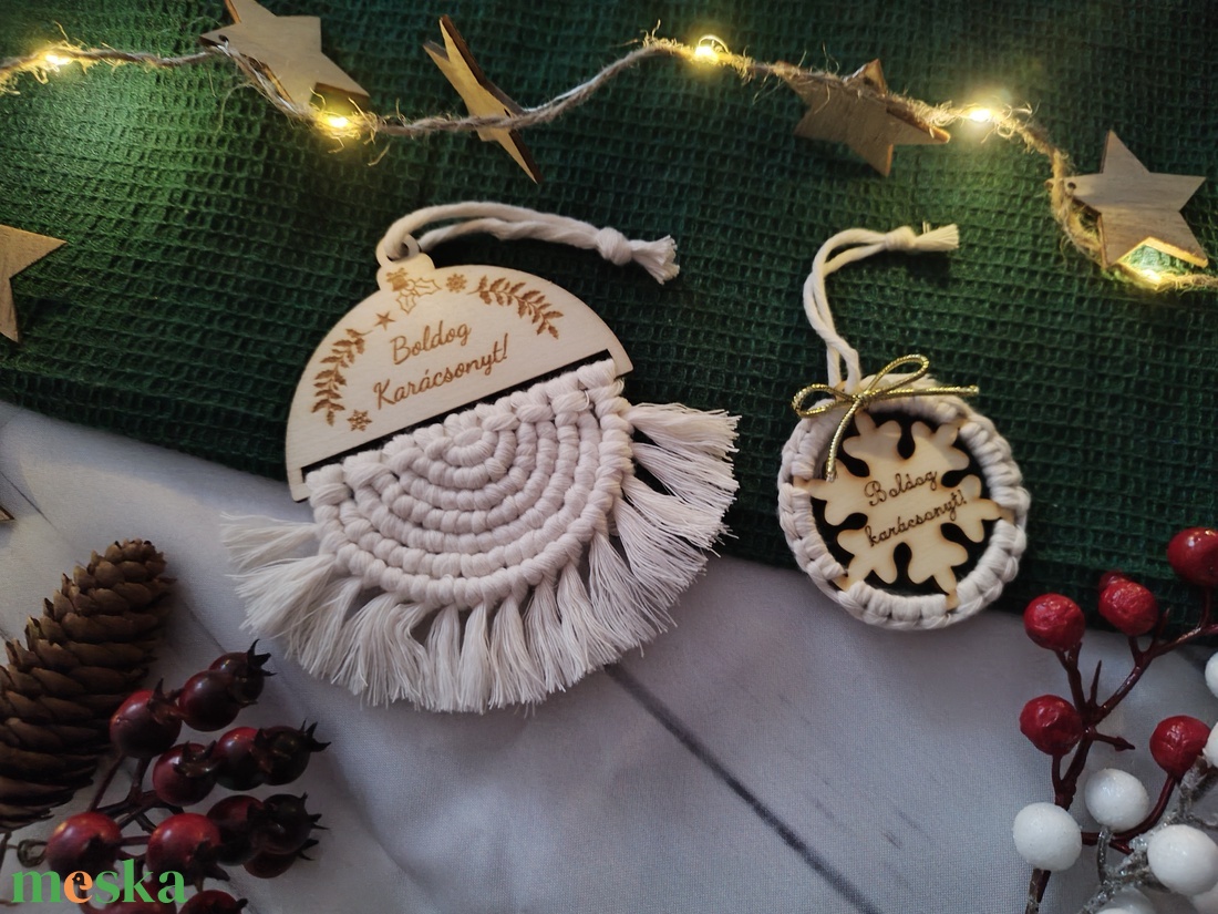 Karácsonyfa dísz  - karácsony - karácsonyi lakásdekoráció - karácsonyfadíszek - Meska.hu
