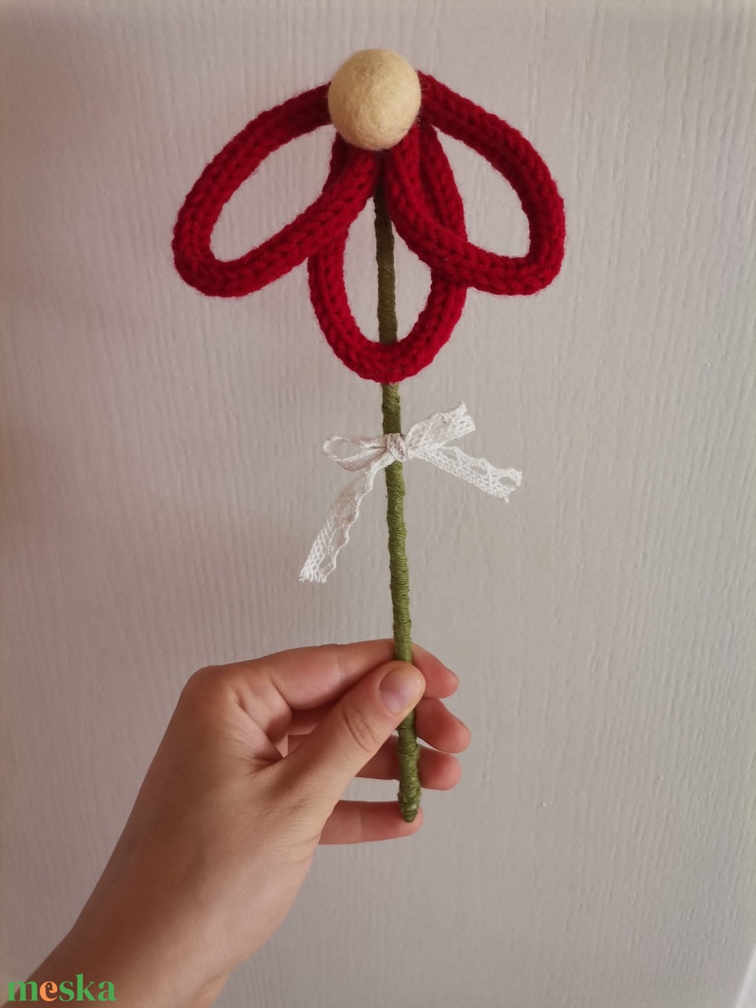 Drótra horgolt virág  - otthon & életmód - virágdekoráció - virágok - virágcsokor - Meska.hu