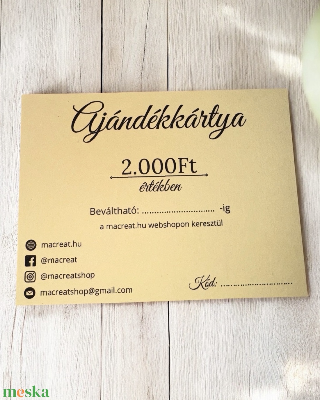 Ajándékkártya - 2 000 Ft - karácsony - karácsonyi ajándékozás - karácsonyi képeslap, üdvözlőlap, ajándékkísérő - Meska.hu