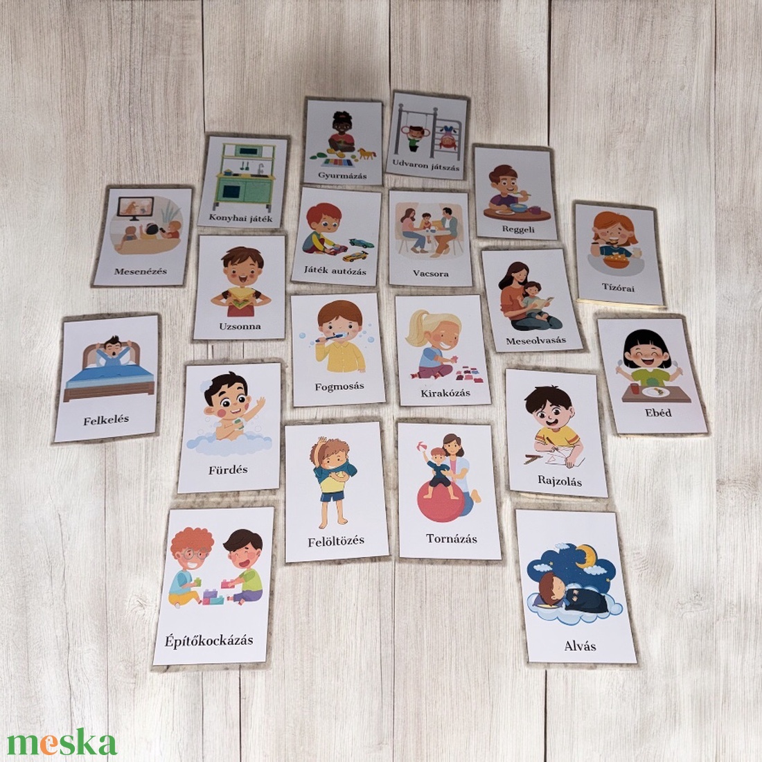 Napi rutinkártya - játék & sport - készségfejlesztő és logikai játék - montessori szivárvány, waldorf játékok - Meska.hu Napi rutinkártya - játék & sport - készségfejlesztő és logikai játék - montessori szivárvány, waldorf játékok - Meska.hu