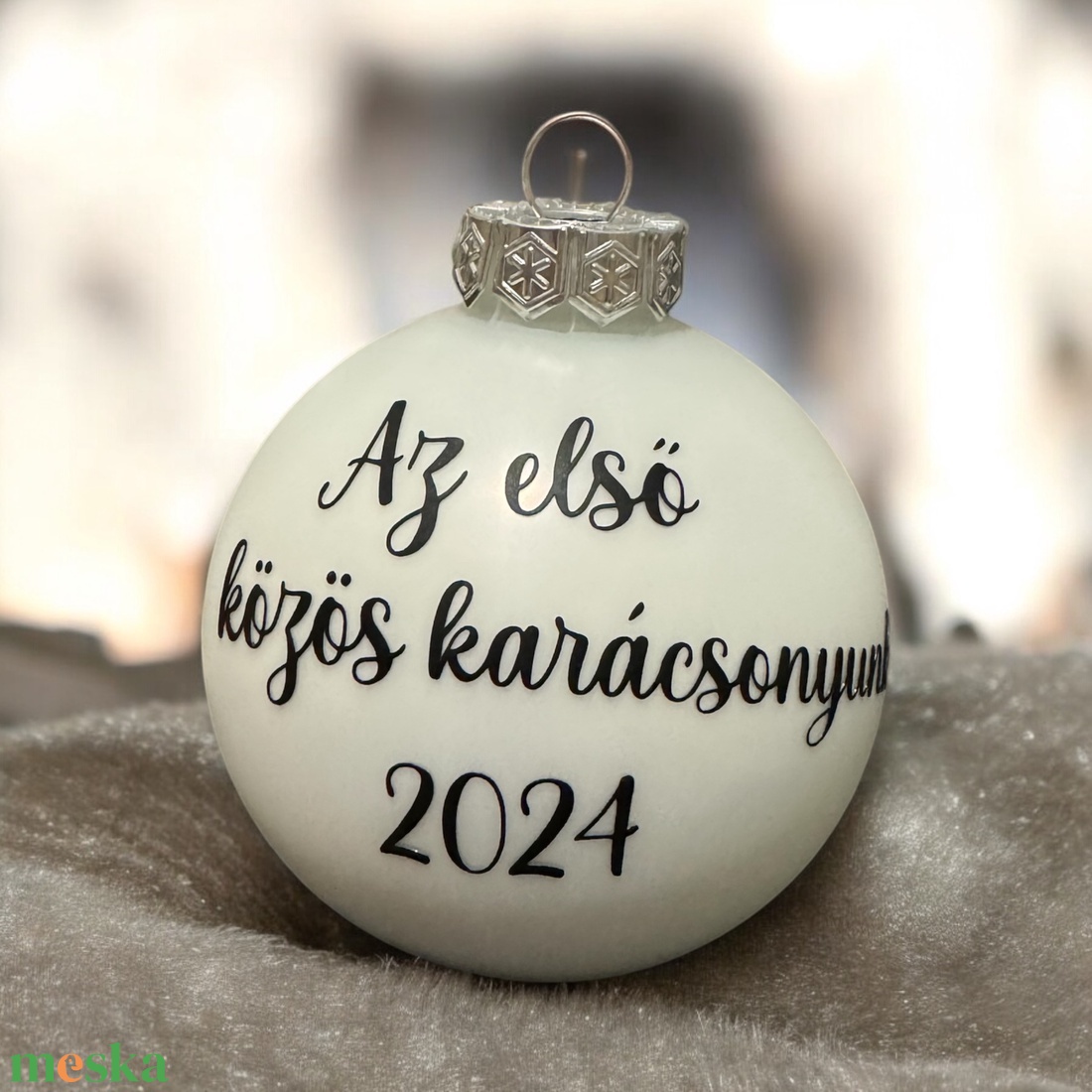 Névre szóló karácsonyfagömb - karácsony - karácsonyi lakásdekoráció - karácsonyfadíszek - Meska.hu