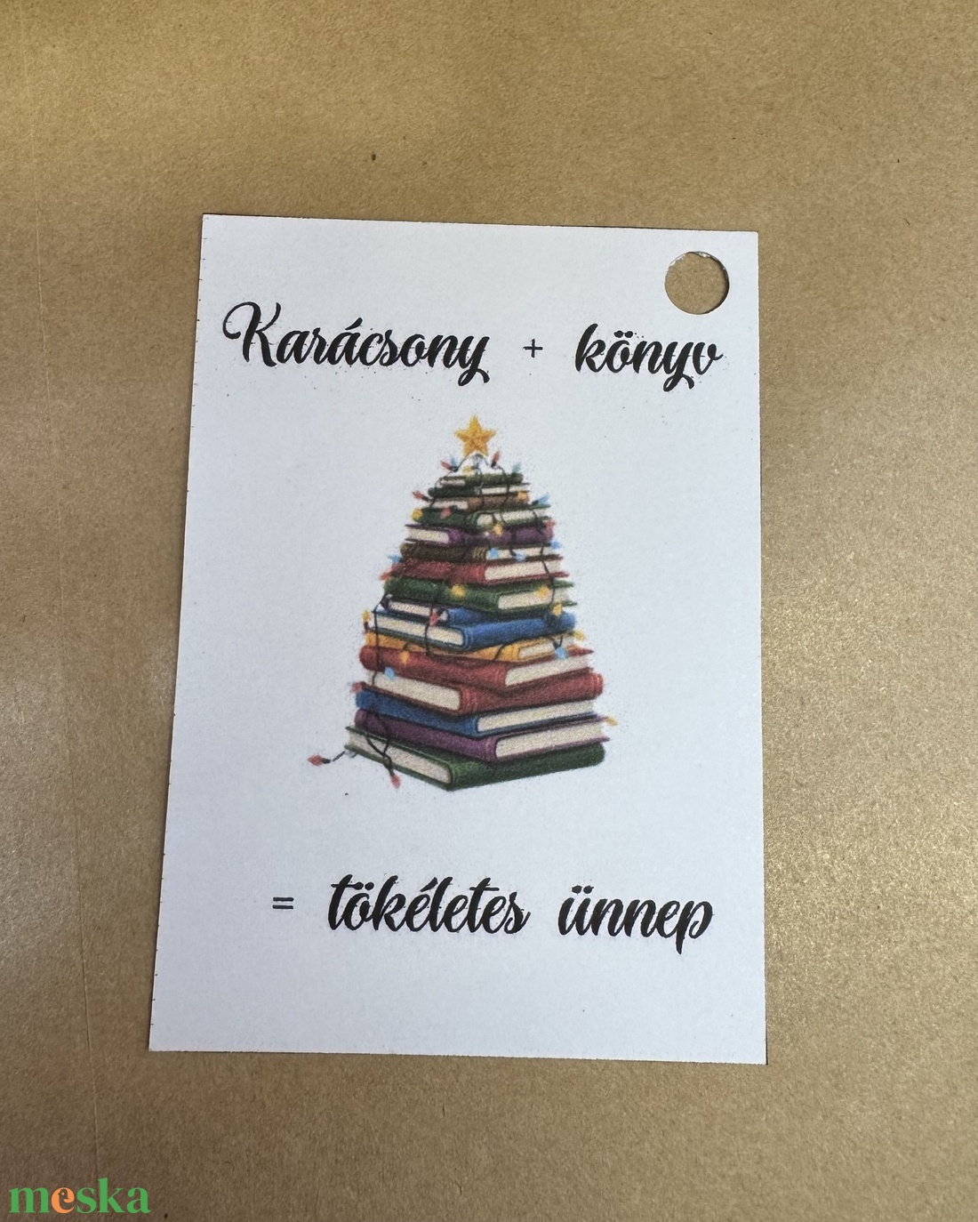 Ajándékkísérő kártya - karácsony - karácsonyi ajándékozás - karácsonyi képeslap, üdvözlőlap, ajándékkísérő - Meska.hu