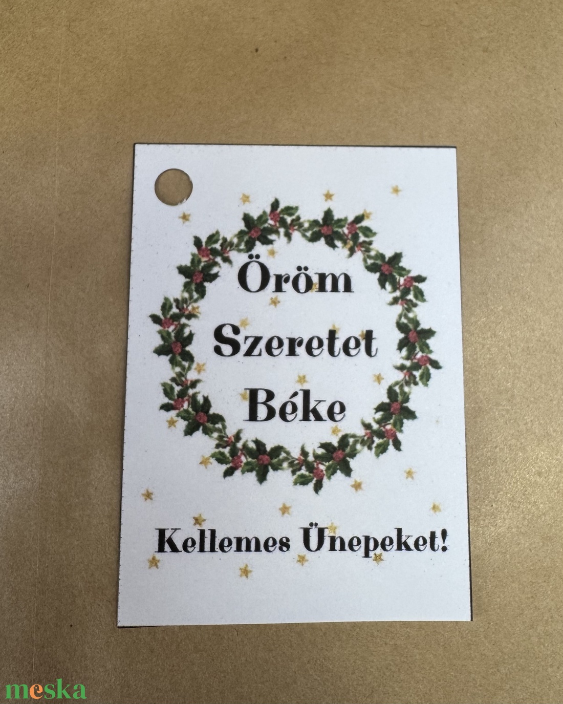 Ajándékkísérő kártya - karácsony - karácsonyi ajándékozás - karácsonyi képeslap, üdvözlőlap, ajándékkísérő - Meska.hu