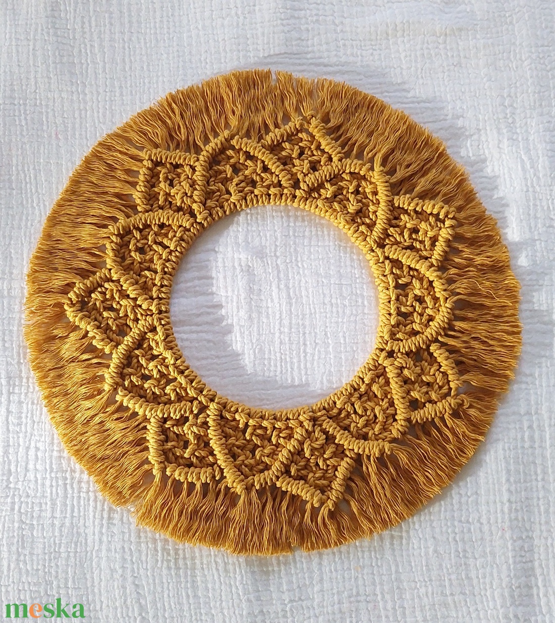 Makramé mandala, makramé koszorú, natúr makramé dekor, bohém mandala - otthon & életmód - dekoráció - fali és függő dekoráció - falra akasztható dekor - Meska.hu Makramé mandala, makramé koszorú, natúr makramé dekor, bohém mandala - otthon & életmód - dekoráció - fali és függő dekoráció - falra akasztható dekor - Meska.hu