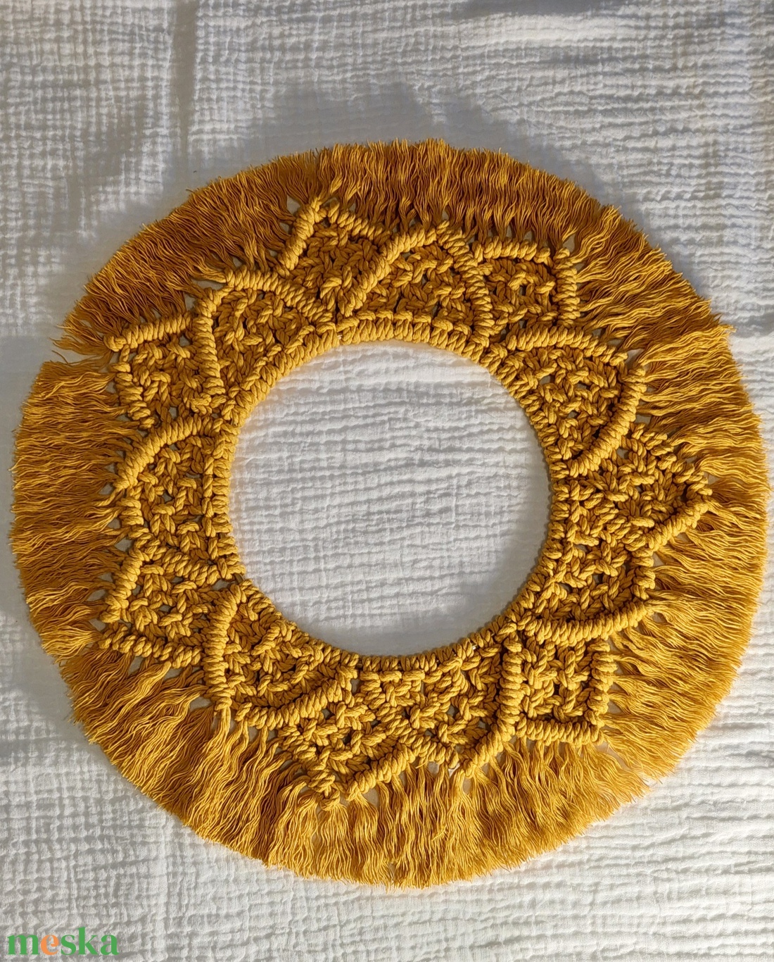Makramé mandala, makramé koszorú, natúr makramé dekor, bohém mandala - otthon & életmód - dekoráció - fali és függő dekoráció - falra akasztható dekor - Meska.hu Makramé mandala, makramé koszorú, natúr makramé dekor, bohém mandala - otthon & életmód - dekoráció - fali és függő dekoráció - falra akasztható dekor - Meska.hu