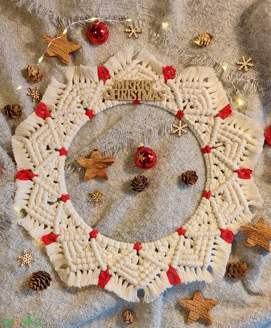 Makramé mandala, makramé karácsonyi koszorú, natúr makramé ajtódísz - kellékek & szerszámok - dekorációs kellékek - koszorú, koszorúalap - Meska.hu Makramé mandala, makramé karácsonyi koszorú, natúr makramé ajtódísz - kellékek & szerszámok - dekorációs kellékek - koszorú, koszorúalap - Meska.hu