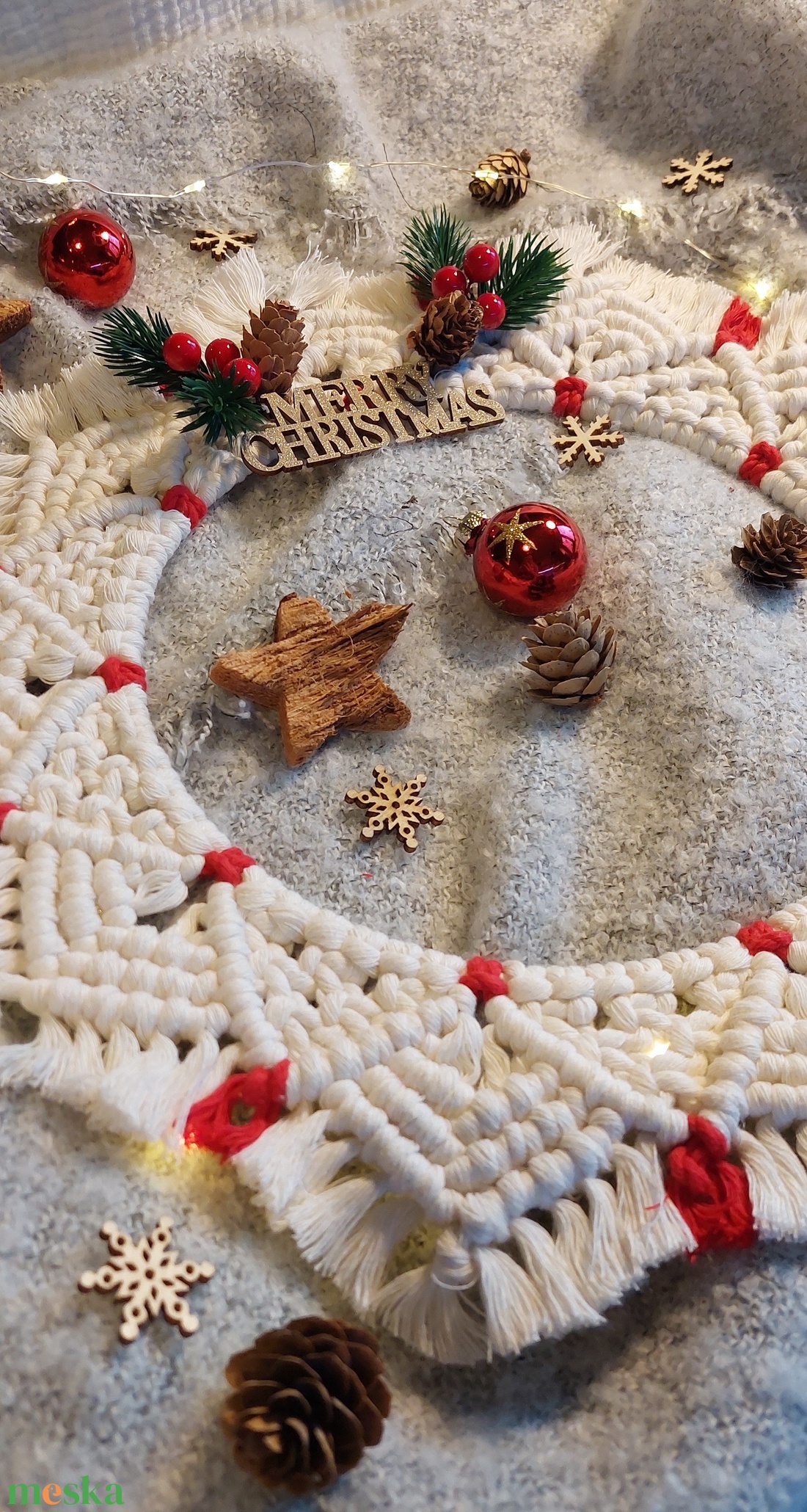 Makramé mandala, makramé karácsonyi koszorú, natúr makramé ajtódísz - kellékek & szerszámok - dekorációs kellékek - koszorú, koszorúalap - Meska.hu Makramé mandala, makramé karácsonyi koszorú, natúr makramé ajtódísz - kellékek & szerszámok - dekorációs kellékek - koszorú, koszorúalap - Meska.hu