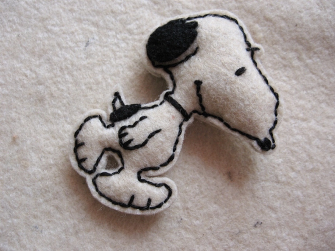 Snoopy kitűző -  - Meska.hu