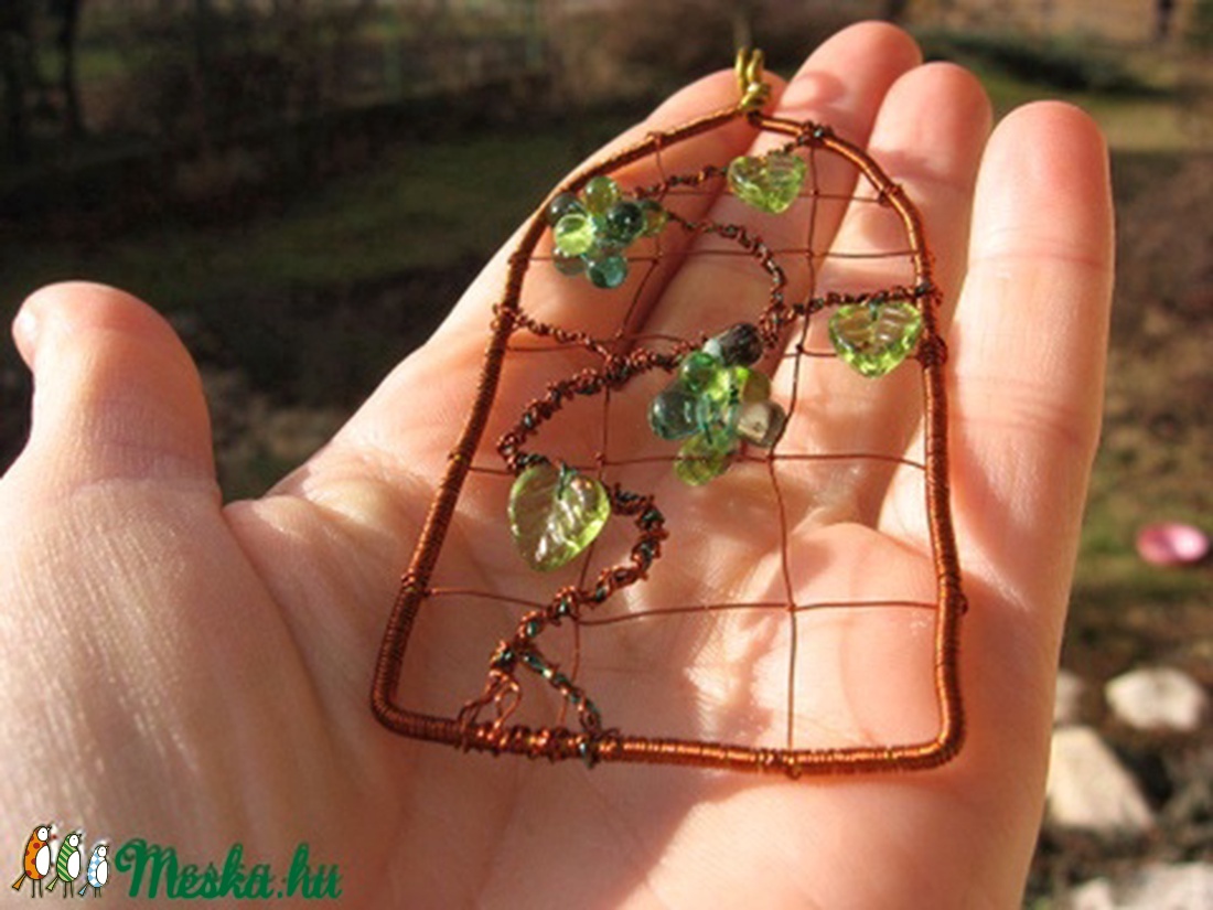 Szőlőlugas - medál - ékszer - nyaklánc - medálos nyaklánc - Meska.hu