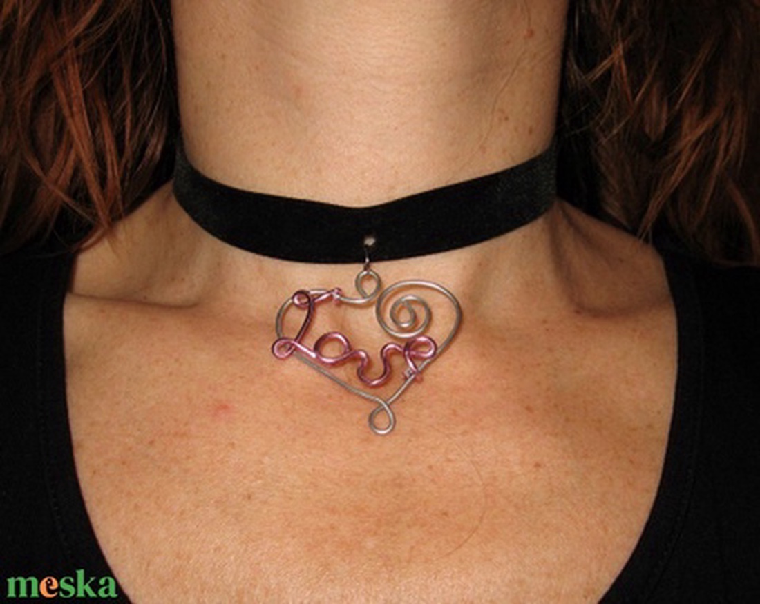 Love nyakpánt, nyaklánc - ékszer - nyaklánc - nyakpánt, gallér - Meska.hu