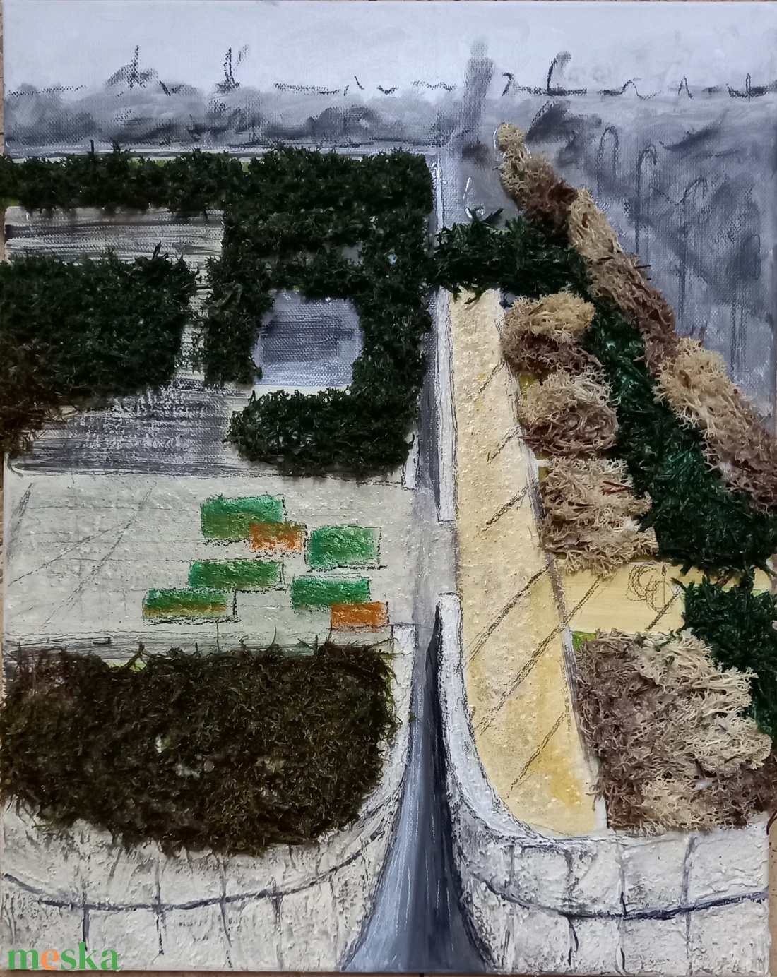 NM absztrakció - művészet - festmény - festmény vegyes technika - Meska.hu
