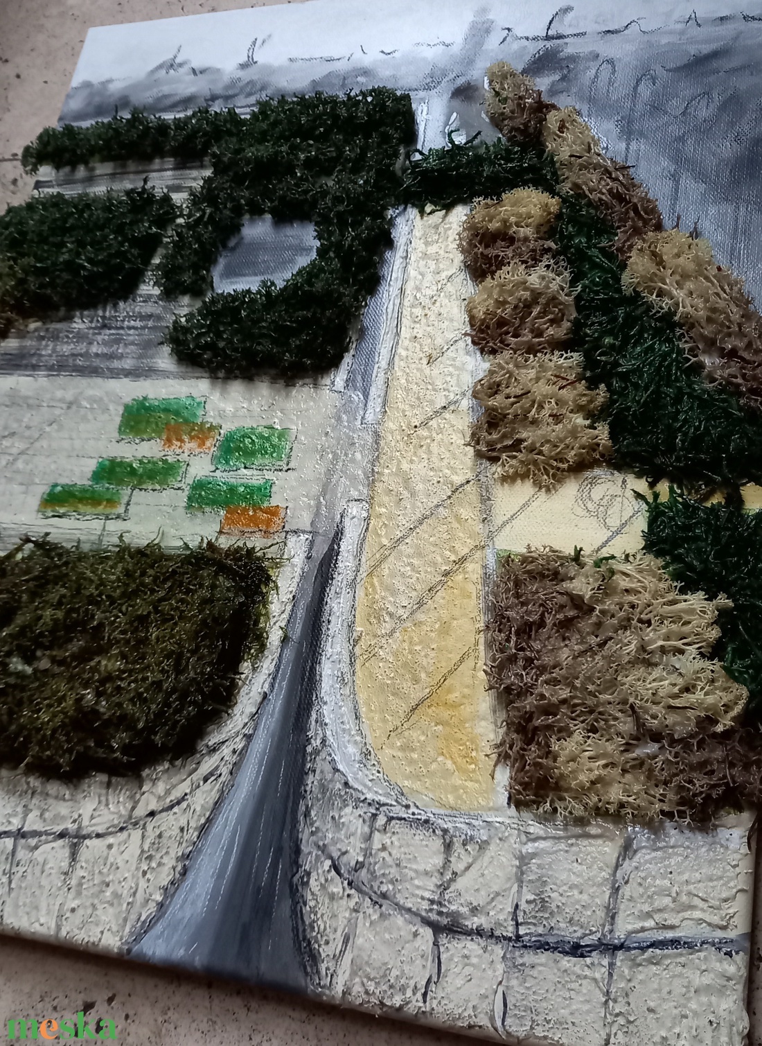 NM absztrakció - művészet - festmény - festmény vegyes technika - Meska.hu