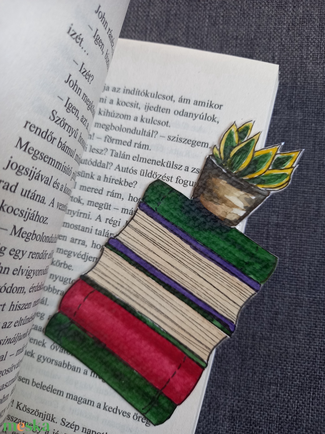 Akvarell könyvjelző, laminálva. - művészet - festmény - akvarell - Meska.hu