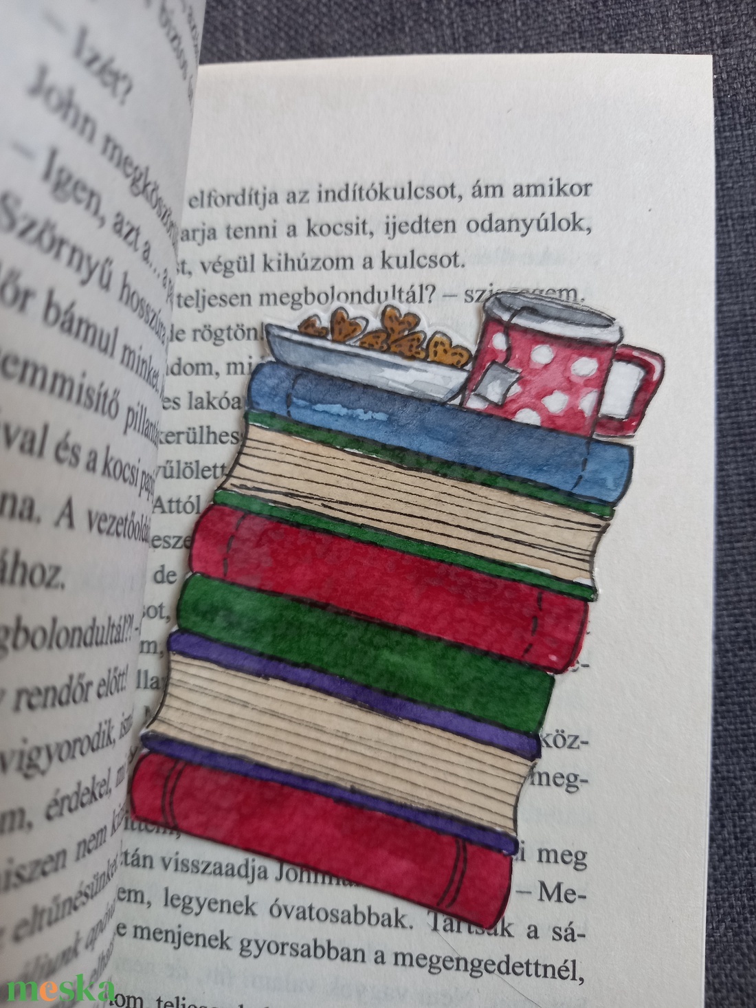 Akvarell könyvjelző, laminálva. - művészet - festmény - akvarell - Meska.hu