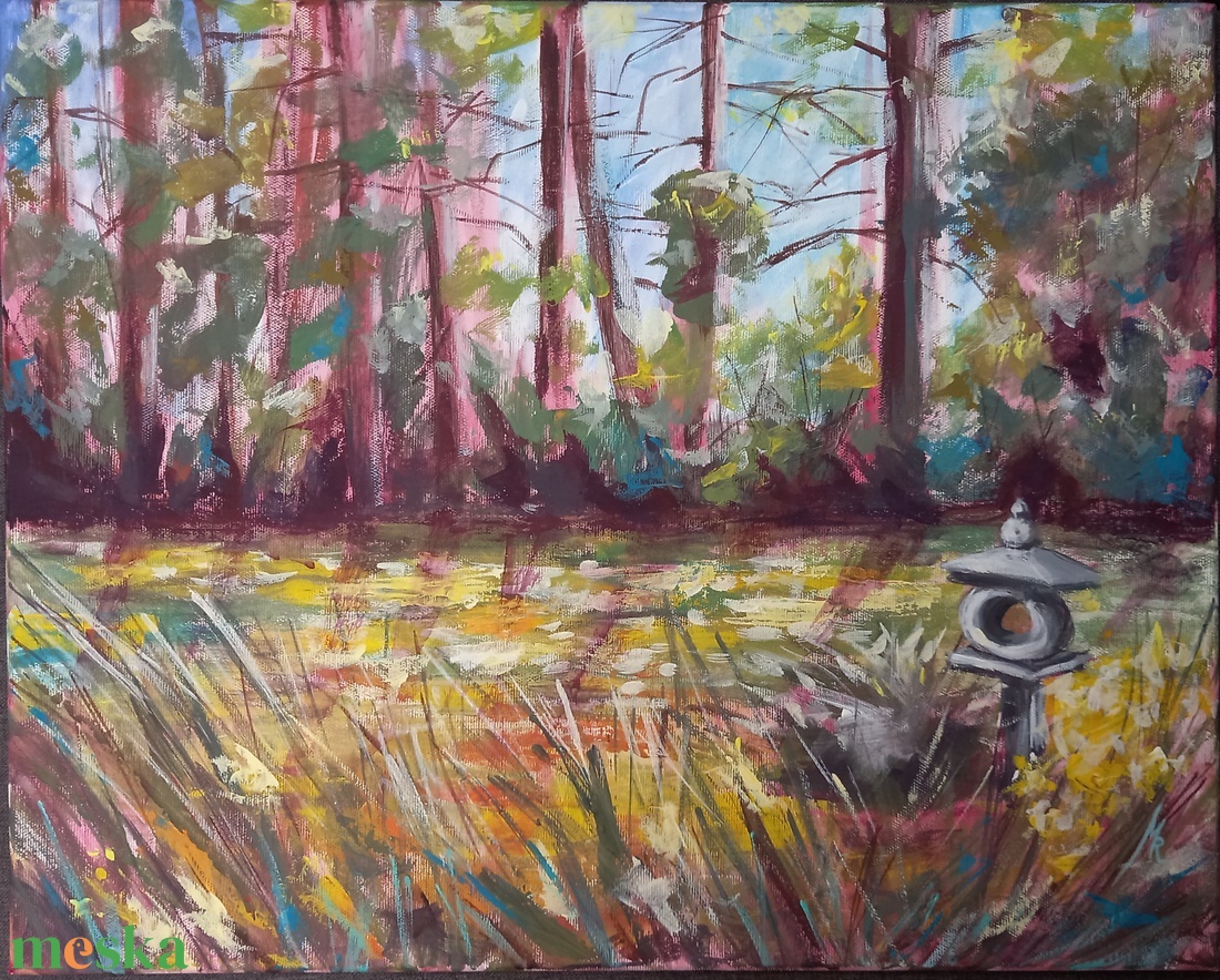 Füvészkertben - művészet - festmény - akril - Meska.hu